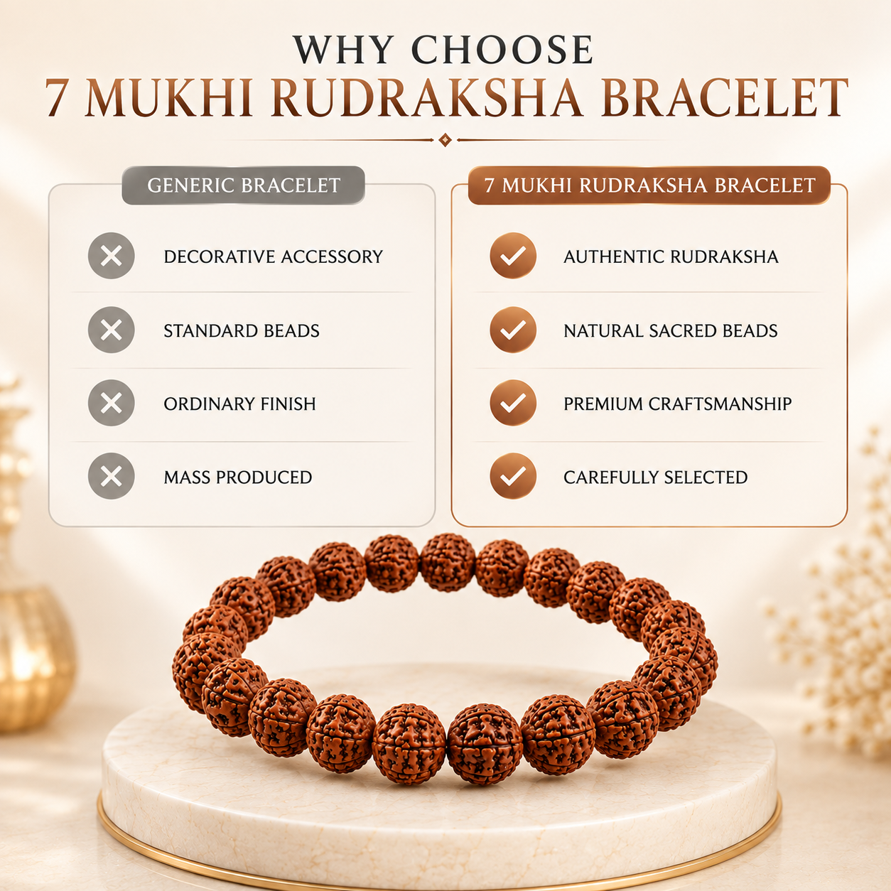 7 Mukhi Rudraksha Bracelet – Authentic Rudraksha for Balance & Prosperity