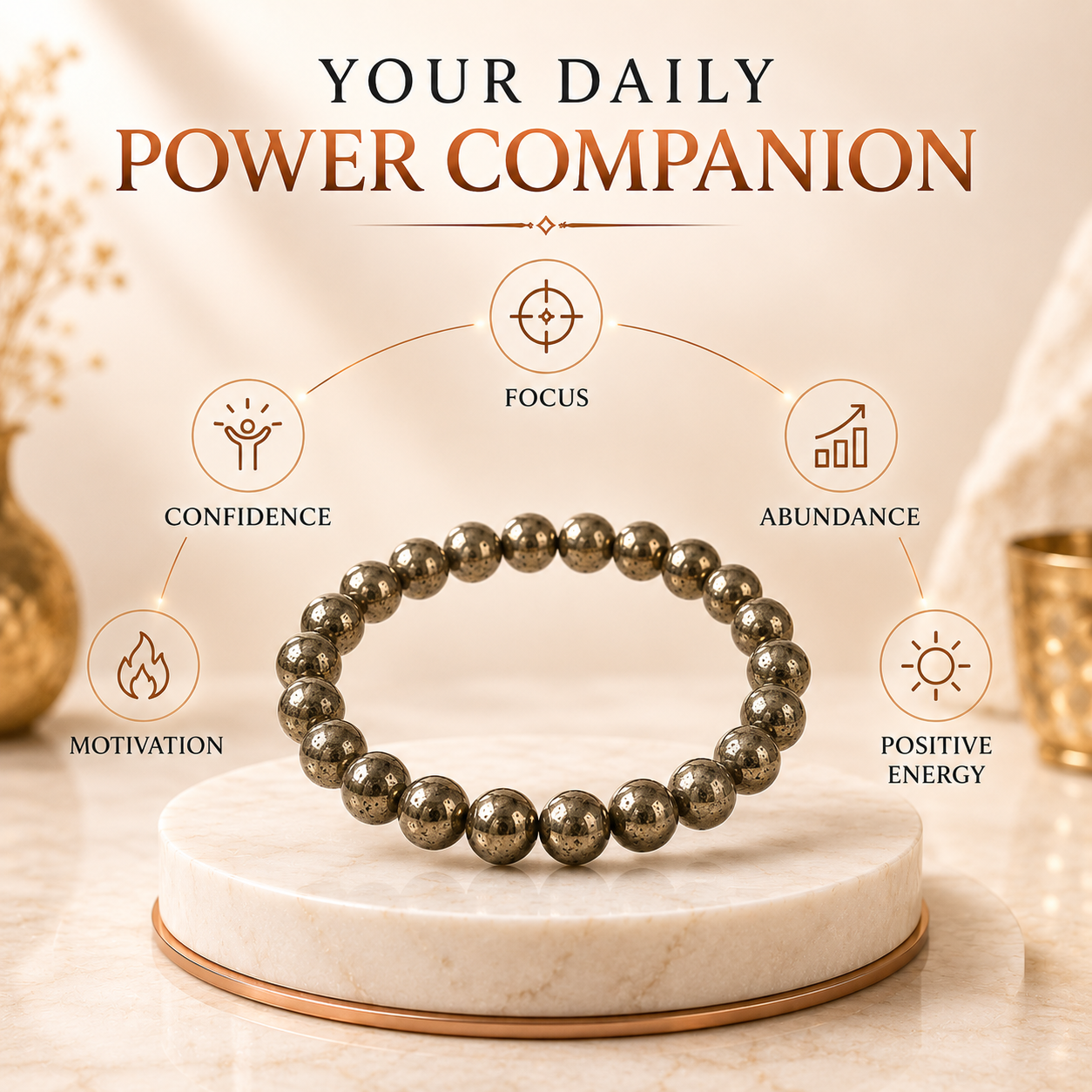 Natural Pyrite Bracelet