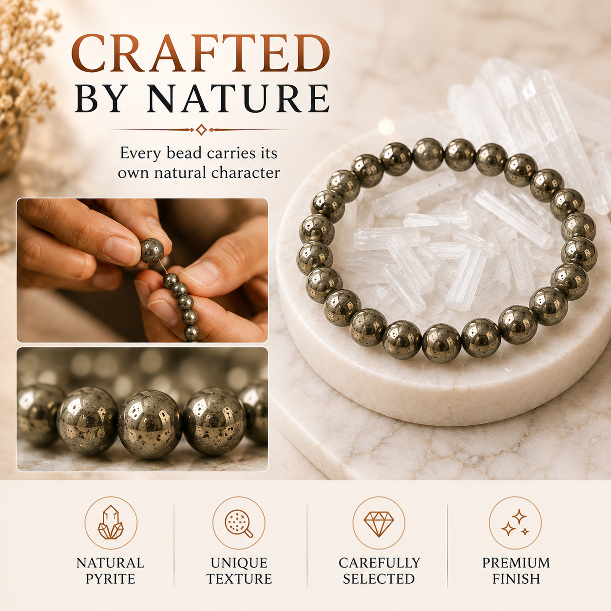 Natural Pyrite Bracelet
