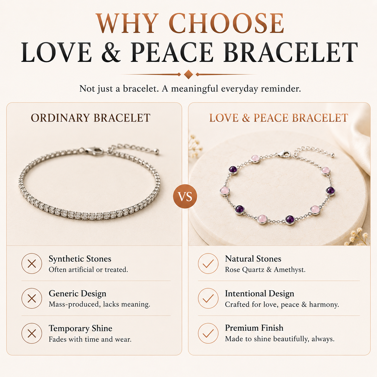 Love & Peace™ Crystal Bracelet