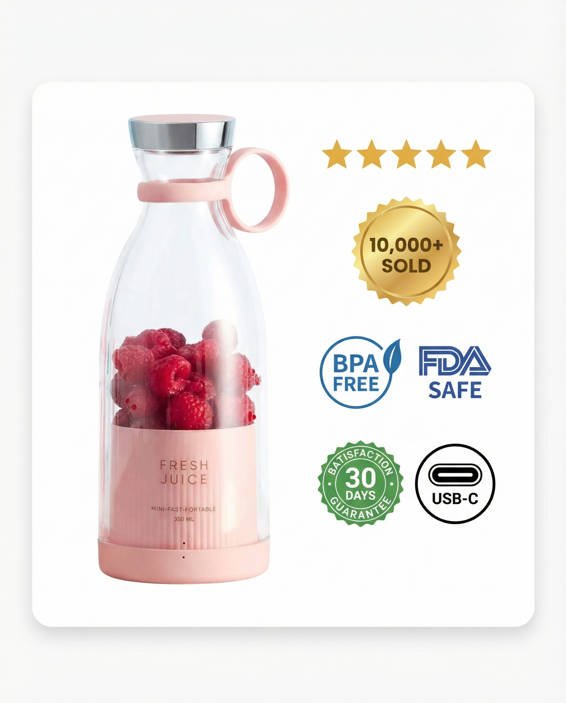 BlendGo™ Portable USB Juicer Bottle