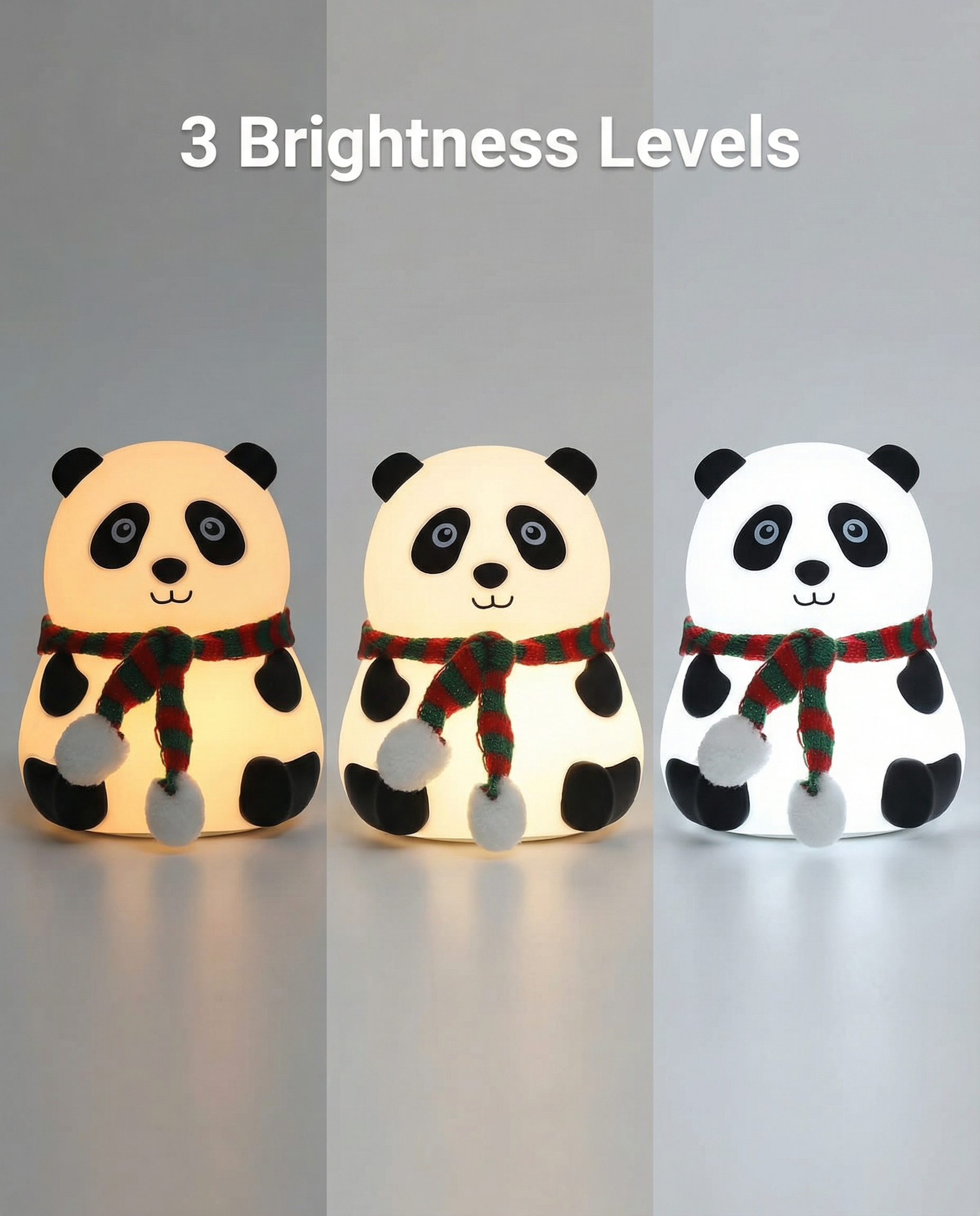 GlowPanda™ LED Night Light – Soft Touch Bedside Lamp