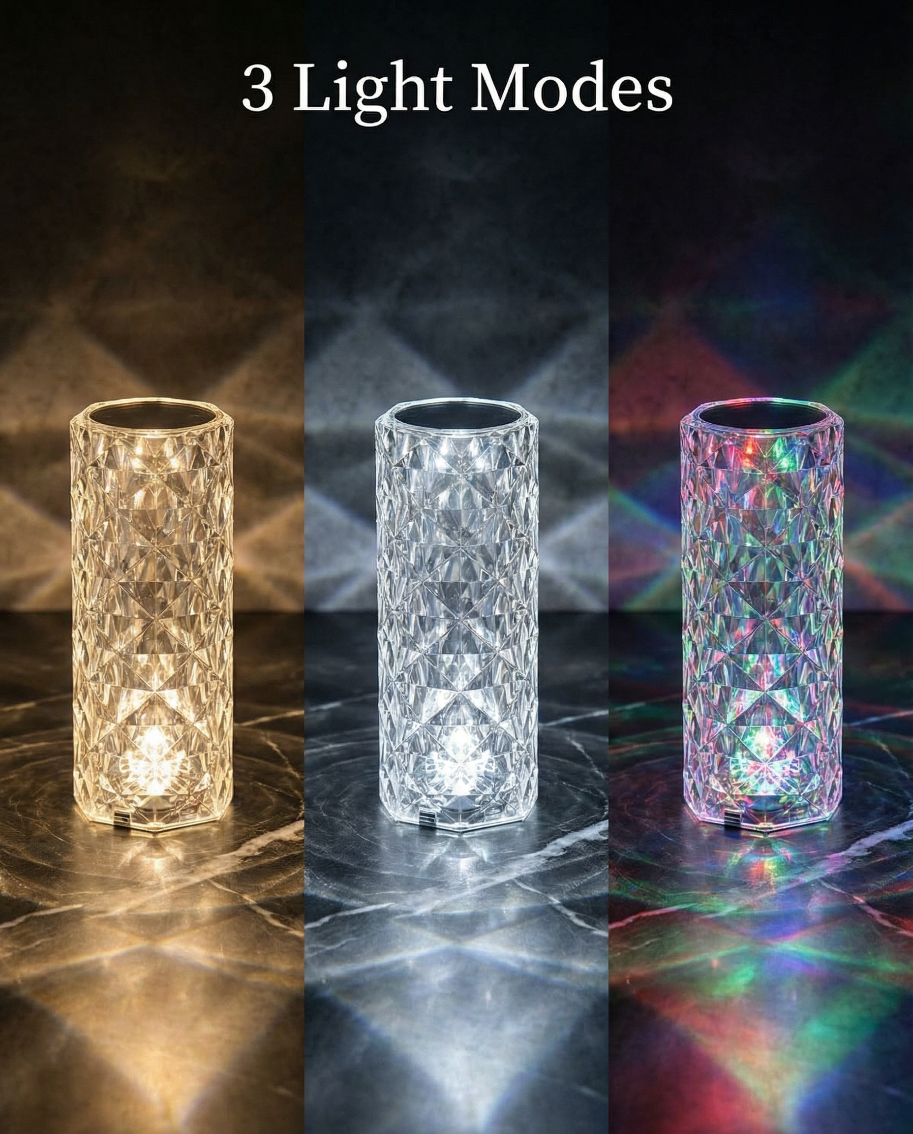 PrismGlow™ Crystal LED Mood Lamp