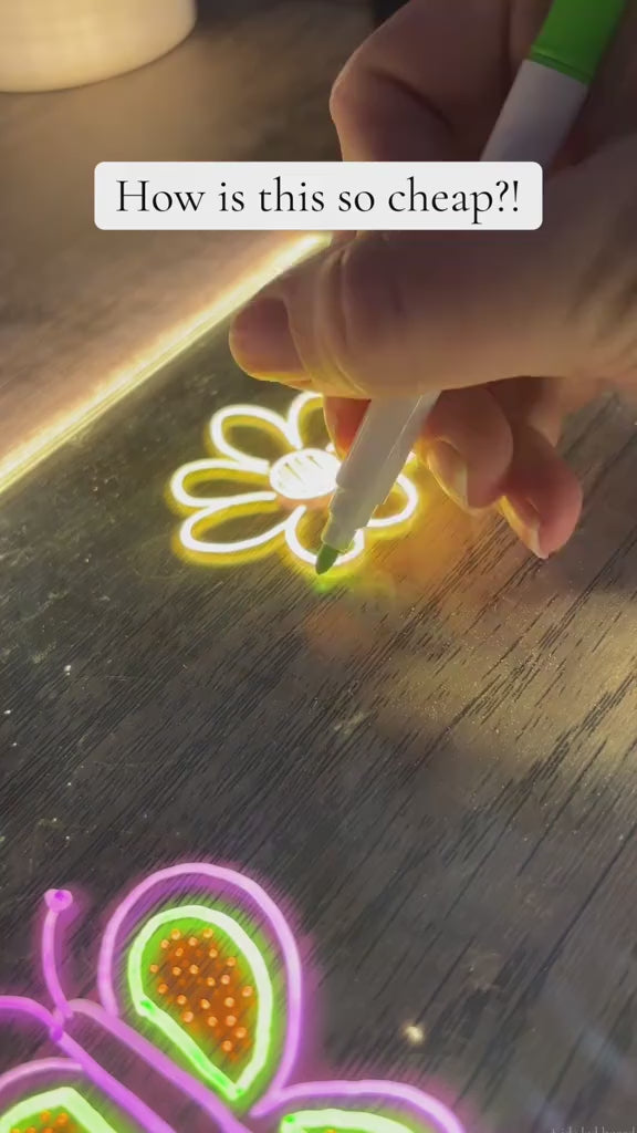 LED Note Board – Acrylic Light Up Message Board for Desk