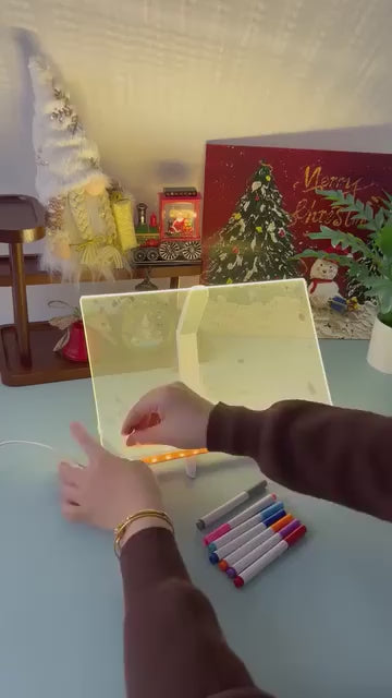 LED Note Board – Acrylic Light Up Message Board for Desk